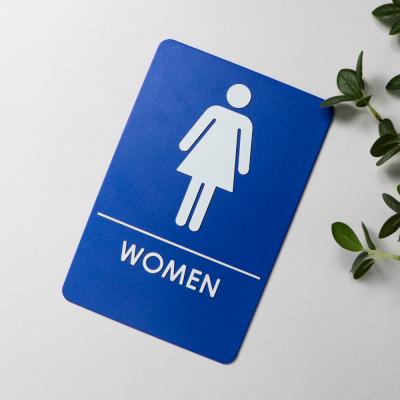 China Long Durable Ezd Signage Panel Door Washroom Toilet Restroom Professional Custom Bathroom Sign for sale