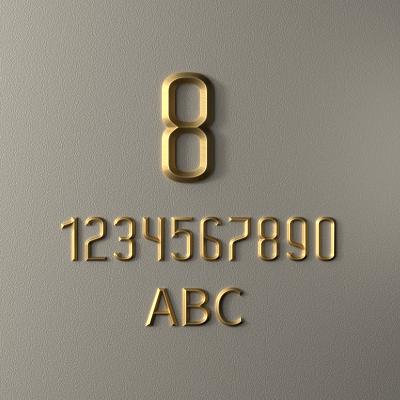 China Modern Chinese Ezd Manufacture 0-9 Number House Number Wall Signage Door Sign for sale