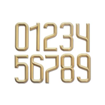 China Modern Custom Professional Factory Number 0 Signs Ezd House Number Brass Door Sign 0 for sale