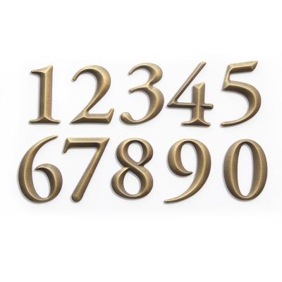 China Factory Supply Modern Ezd House Number Metal Hotel Brass Door Numbers Digits Plate Sign for sale