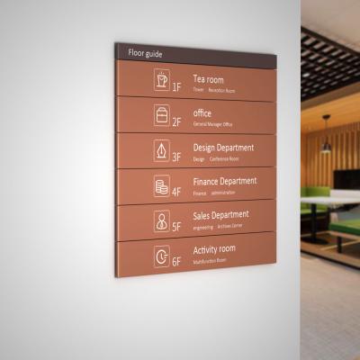 China Ezd New Fashional Long Directional Non-illuminated Signage Office Guild Wayfinding System Sign By Durable Building for sale