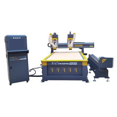 China Hotels 4 Axis Wood Working Machine CNC Router Engraver 1325 for MDF, Acrylic, Aluminum, Pine for sale