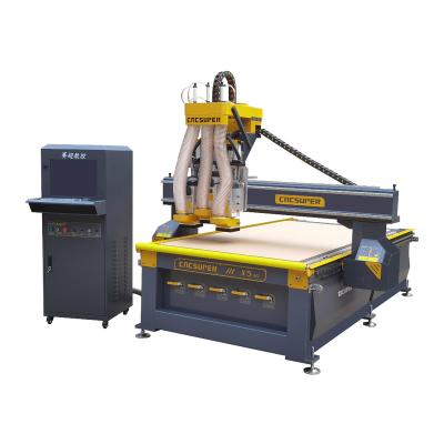 China Advertising Company 1325 Multi Spindle Machine Auto Tool Change Multihead CNC Router ATC For Wood for sale