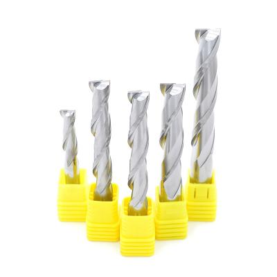 China High Hardness CNCSUPER Two Flute Spiral Bit End Mill For Acrylic PVC Hardwood CNC Tool Router Engraving Upcut Bit Milling Cutter for sale