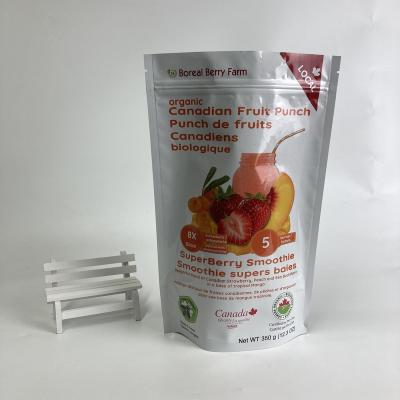 China Custom Printed Moisture Proof Food Packaging Bags For Fruit Punch Stand Up Zipper Bags For Food Packaging for sale