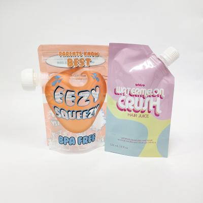 China Customized Design Disposable Reusable Plastic Packaging Bag Yogurt Squeeze Pouch For Baby Food for sale