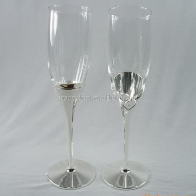 China Tableware Toasting Fluffs Diamond Wedding/Wedding Champagne Glass Red Wine /Toasting Glass Goblet for sale