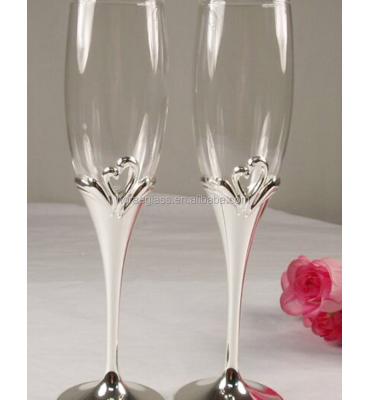 China Tableware Heart Toasting Fluffs Flower Wedding/Wedding Champagne Glass Red Wine Glass /Toasting Glass Goblet for sale