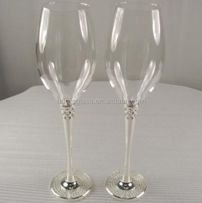 China Tableware Toasting Fluffs Diamond Wedding/Wedding Champagne Glass Red Wine /Toasting Glass Goblet for sale