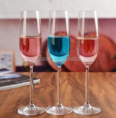 China Best Selling Eco-Friendly Hand Made Champagne Flutes Unleaded Cristal Glass Paid By Paypal Flutes Glass Stemware Champagne Flute Glass 210ml for sale