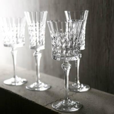 China Houseware top quality lead free crystal glass with diamond stone, champagne glass cup for home for sale