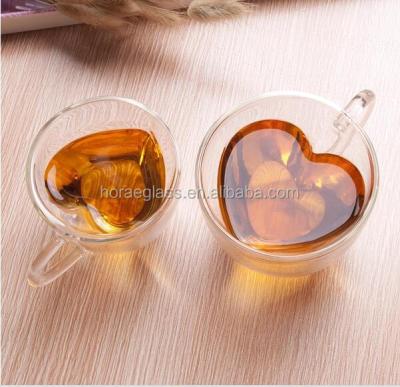 China Viable Fancy Design Double Wall Drinking Water Glass/Coffee Mug Double Wall Mugs (Factory) for sale