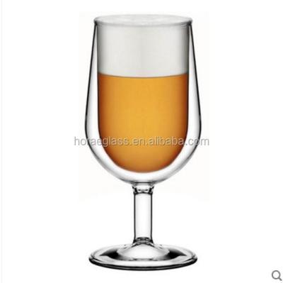 China Hot Selling Eco-friendly Microwave Safe Double Wall Double Glass Drinking Glass /wine glass wall for sale