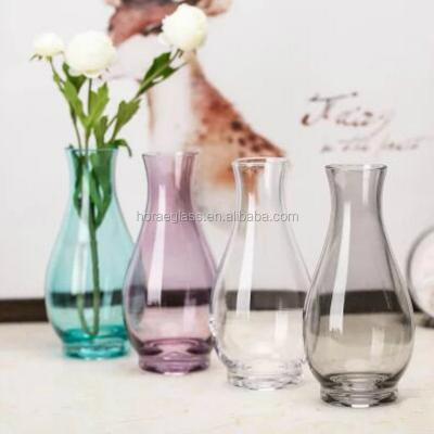 China European Europe Style Flower Pot Glass Vases With Colorful For Home Decorative for sale