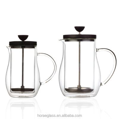 China Double Wall Tea Eco-Friendly Glass Cup Home Use French Press Filter Filter. for sale