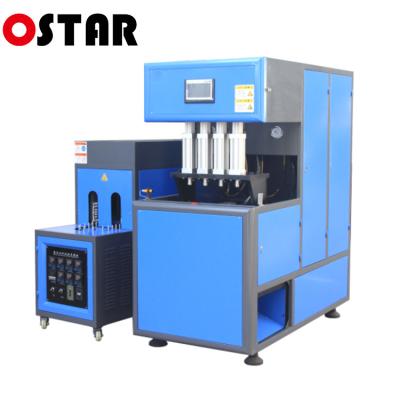 China Bottle factory price 1000 1500 semi automatic 2000bph 4cavities 500 600ml pet water bottle making blow molding blow molding machine for sale