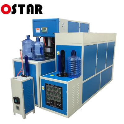 China Lower Price 3 Liter 10l 18.9L 20L Bottle 5 Gallon Water PET Bottle Making Semi Automatic Stretch Blow Molding Machine for sale