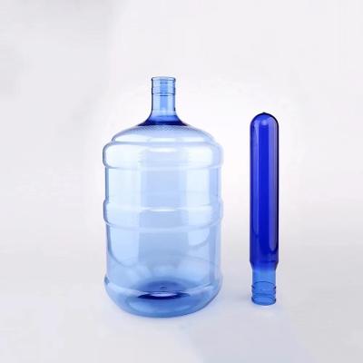 China 5gallon Bottle 3 5 Gallon 700g 750g 55mm Screw Press Neck Blue Color Virgin Pet Preform For 18.9l 20l Water Bottles for sale