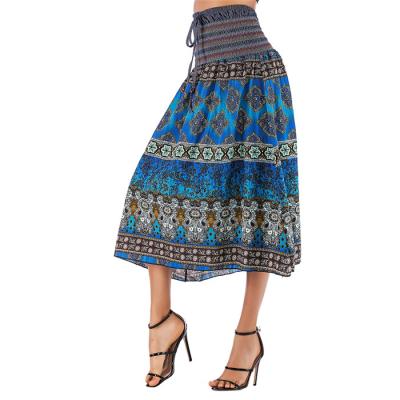 China Breathable Summer Boho Bohemian Dress For Women Clothing 2019 New Fashion Printing Ladies Dresses Tow Wears for sale