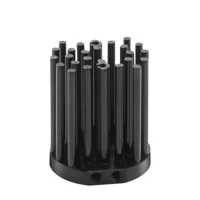 China Machine Work 3W Diameter 30mm And Height 36mm Black Anodic Oxidation Aluminum Round Led Pin Fin Small Heat Sink Lightweight for sale