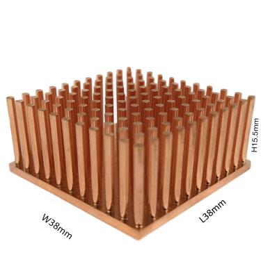 China 2020 Heatsink, Small Copper Heatsink, Forged Copper Heatsink China Copper Plate Pin Fin Heat Sink for sale