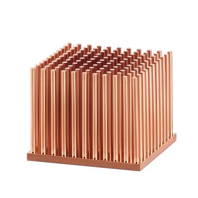 China Led Solve New Limited Led Cold Space Forging Square Copper Pin Fin Heatsink for sale