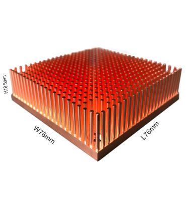 China Machine Work Large Copper Heatsink, Copper Pipe Heatsink Plate, Forged Copper Pin Fin Heat Sink for sale