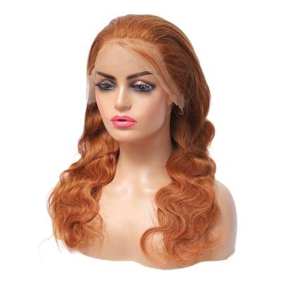 China Body Wave 13x4 Hd Human Lace Frontal Wigs Loose Wave Deep Curly Red Ginger Hair Colored Wigs for sale