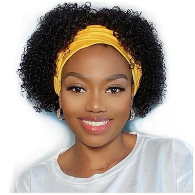 China Afro Curly Curly Curly Hair Wig Afro Short Hair Pixie Cut Headbang Half Wig For Black Women for sale