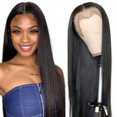 China Wholesale Silky Straight Hair Wig Body Wave 13*4 Lace Frontal Raw Indian Hair Lace Front Wigs for sale