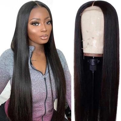 China Silky Straight Bone Wave Lace Closure Wig Straight Hair For Black Women Pre Plucked Brazilian Remy Hair Wig for sale