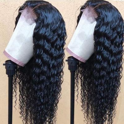 China Water Wave Water Wave Lace Closure Wig Hair For Black Women 100% Virgin Human Hair 4*4 Natural Wigs for sale