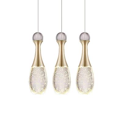 China Atmospheric bubble art stairwell restaurant personality style bar perfume bottle chandelier one-headed creative Nordic simple American creative Nordic modern lead crystal for sale