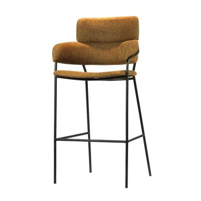 China Hot Selling Modern Product Metal Bar Furniture Bent Fabric High Chair For Bar Table for sale