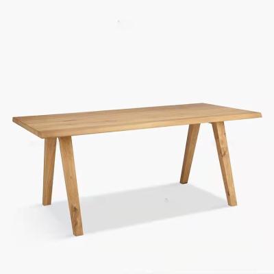 China Nordic style extendable solid wood dining table simple family long small dining table coffee bargain and retro chair combination table for sale