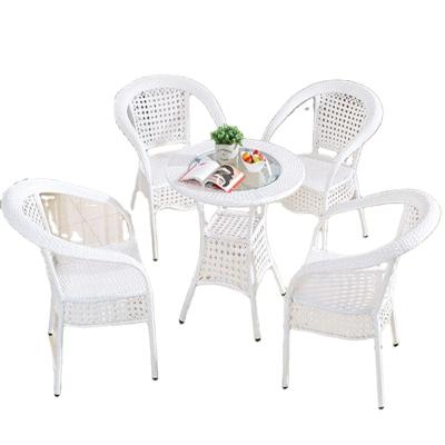 China Modular Outdoor Dining Leisure Tea Table Outside Rattan Chair Sets for sale