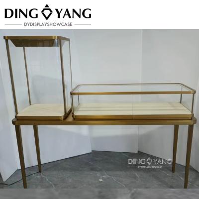 Chine Fabriqué sur mesure en verre métallique élégant vitrine de bijoux modernes Aucune installation et peut être utilisé directement à vendre