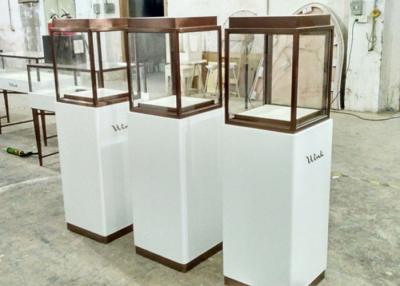 China Luxury Custom Glass Display Cases / Museum Display Cabinets Hidden Strip Lights for sale