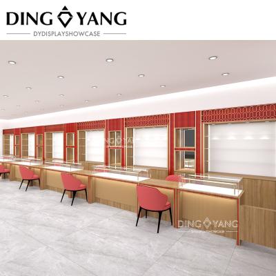 China Frameless Wood And Glass Jewellery Store Showcase Manufacturer, Factory Supply With High quality‎ And Good Price for sale