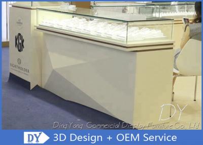 China Custom Modern Matte Beige Jewelry Store Showcases Weight Capacity 30-50kg / Layer for sale