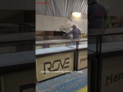 modern glass stainless steel fashionable jewelry showcase no installation with led light