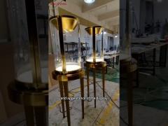 beauty simplicity glossy white jewelry showcase lights installed locks installed