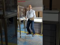 oem rectangle stain steel jewelry showcase display