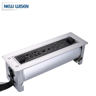 China Residential / General-Purpose Build in Tabletop Power Socket Flip Up Electrical Supplies Customized UK US Plug for Office Desk for sale