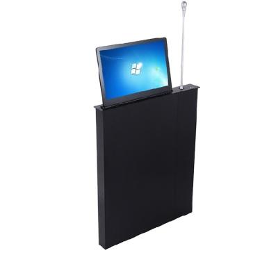 China Voting Ultra light Build in 17.3' hidden desk retractable motorized pop up computer monitor lift mechanism for conference system for sale