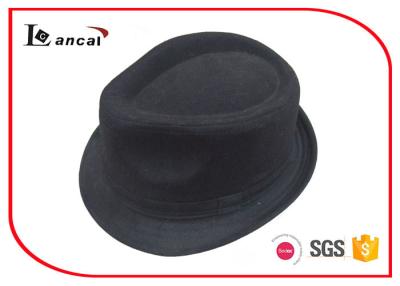 China Black Herringbone Ladies Trilby Hats SGS / ITS / REACH compliance for sale