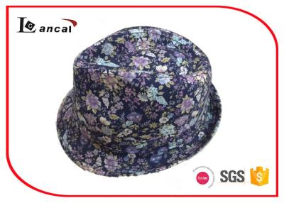 China Waterproof Ladies Trilby Hats Multi Color With Common Style Floral Hatband for sale