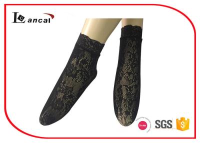 China Black Short Nylon Socks Low Cut 92% Nylon 8% Spandex For Ladies for sale