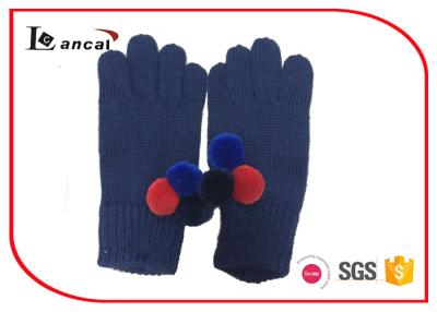 China Kids Navy Warm Winter Gloves for sale