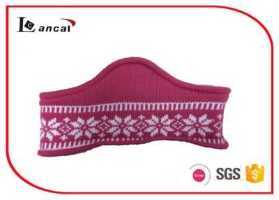 Cina Sciarpa rosa con il rivestimento dell'acrilico di 100%, sciarpa del cappuccio del collo della reticella per capelli del cashmere in vendita